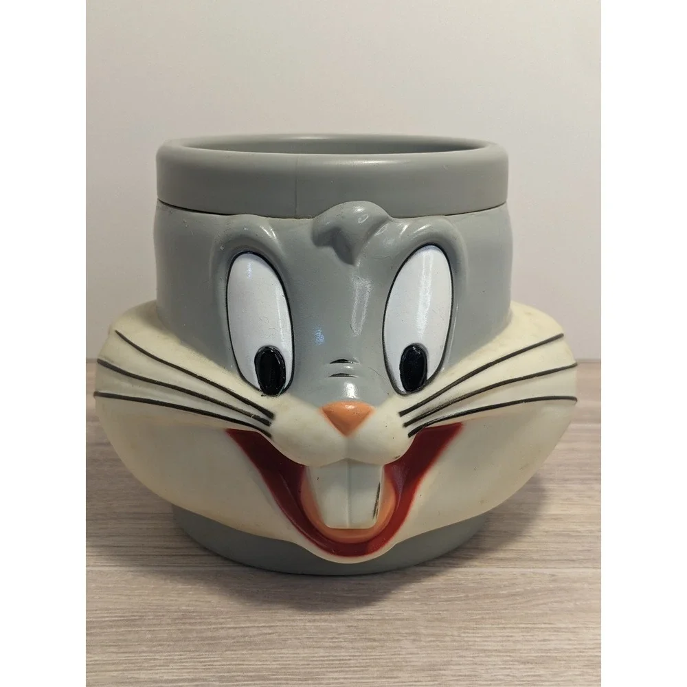 Rare Vintage‎ 1992 Bugs Bunny Looney Tunes Plastic Character Mug Warner Bros